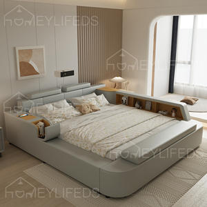 Moderno <span class=keywords><strong>letto</strong></span> King-Size intelligente multifunzionale testa massaggio <span class=keywords><strong>del</strong></span> piede posteriore caratteristiche tessuto imbottito nuovo Design per camere da <span class=keywords><strong>letto</strong></span> <span class=keywords><strong>moderne</strong></span> - Product Image 4