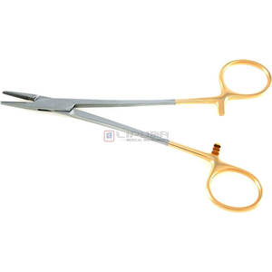 Portaagujas de madera Manual de 6 \ ", mandíbulas dentadas de carburo de tungsteno, agarre Superior, instrumentos quirúrgicos, venta al por mayor, estándar de seguridad MOL - Product Image 1