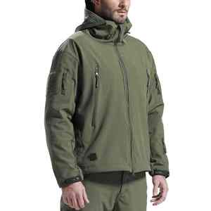 Veste Softshell de sport pour homme sur mesure, imperméable, coupe-vent, respirante, grande taille, fermeture éclair, imprimé, manteau d'hiver pour l'extérieur, capuche - Product Image 2