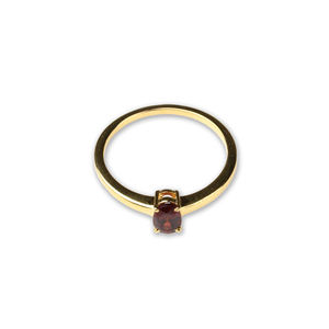 แหวนโกเมนสีแดงธรรมชาติที่น่าสนใจสำหรับผู้หญิงแหวนชุบทองสีเหลืองทำด้วยมือทำด้วยมือทำจาก925 - Product Image 6