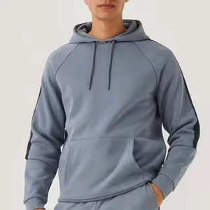 Mejor nuevo diseño de alta calidad chándal hombres algodón polar deportes calle desgaste Jogger chándal hombres Sudadera con capucha y pantalones conjuntos - Product Image 4
