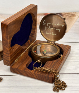 Brújula personalizada, brújula de reloj de sol, regalo de aniversario, regalos de marido, regalo de parejas, regalos de Navidad - Product Image 1