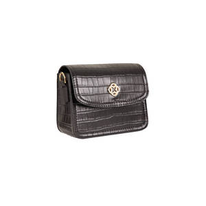 กระเป๋า PU ลายจระเข้สีดำ - Product Image 3