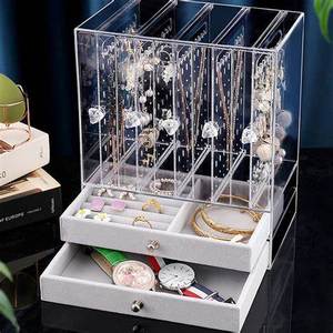 Elegant Acrylic Jewelry Storage Box Stylish Organizer for Rings, Necklaces, and Accessories - Product Image 6