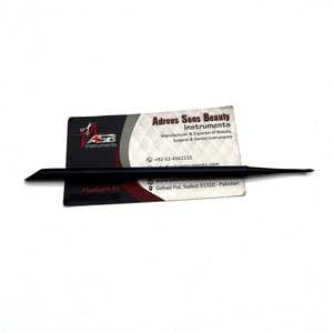 อุปกรณ์ทำเล็บแบบสแตนเลสทนทานเคลือบด้านสีดำอุปกรณ์ทำเล็บมือกำจัดหนังที่ตายแล้วหนังกำพร้าออกแบบโลโก้ได้ตามต้องการ - Product Image 4