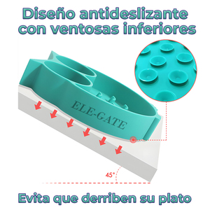 Ciotola Portatile in Silicone per Alimentazione Lenta per Gatti, Tappetino Rettangolare per Lick Mat, Ideale per Acqua e Cibo all'Aperto e per Viaggi - Product Image 3