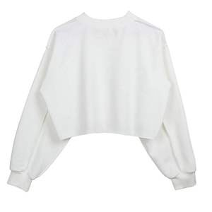 Nouveau sweat oversize Boxy Fit Jumper avec ourlet recadré incurvé à capuche et col rond en polaire avec étiquette personnalisée pour la saison d'hiver - Product Image 1