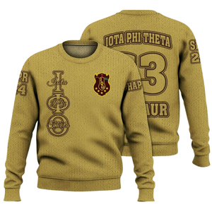 Iota Phi Theta 1963 grec vie pull en tricot Chenille lettre pull fraternité vêtements Premium acrylique vêtements - Product Image 1