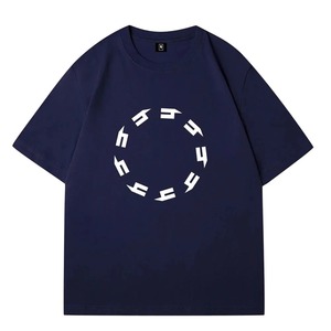 เสื้อยืดผ้าฝ้ายแท้สำหรับผู้ชาย, เสื้อยืดคอกลมแขนสั้นระบายอากาศได้ดี100% ลำลองพิมพ์ลายกีฬาทรงหลวมไซส์ - Product Image 3