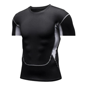 Men <b>Compression</b> Half Sleeve <b>Shirt</b> MMA Rashguard Boxing Mens Short Sleeve Jerseys Gym Fitness Training Sport Jiu Jitsu - Product Image 4