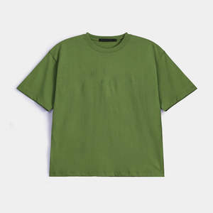 T-shirt homme en coton lourd surpoids 280gsm épais surdimensionné épaule T-shirt col rond Version ample T-shirt - Product Image 4