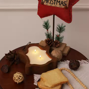 Meilleures ventes Bol à pâte en forme de tête de vache Bol à pâte en bois OEM Bol rustique personnalisé pour la fabrication de bougies du Vietnam Grossiste - Product Image 6