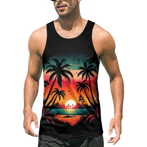 Dernier modèle de débardeur de sport pour homme, ajusté et sublimé, nouveau débardeur de fitness imprimé sur mesure - Product Image 1