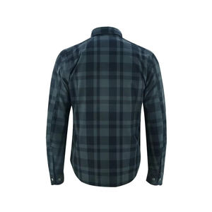 Ropa de Motociclista Ignífuga con Armadura Oculta para Hombre y Mujer, Talla Grande, Franela Gris Oscuro/Negro, DuPont, Costura de Seguridad EN - Product Image 2