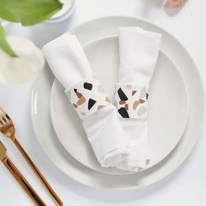 Vente en gros en vrac serviette en tissu décorative porte-anneau de serviette de mariage anneau de serviette décoratif ustensiles de cuisine stocké caractéristique - Product Image 5