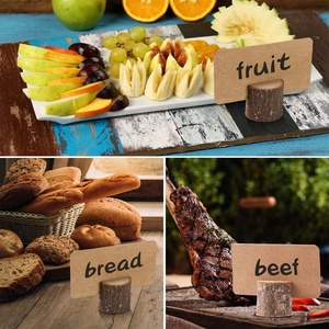 DIVRIS Wooden <b>Log</b> Place Card Holders Rectangle Shape Rustic Handmade Eco-Friendly Decoration <b>Stands</b> for Table Numbers Wedding - Product Image 4