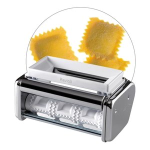 Marcato AR 150 OLI Máquina para Pasta de Raviolis Plateada y Blanca con Accesorios y Herramientas de Pasta de Regalo - Product Image 1