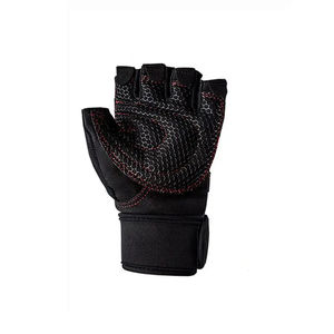 Breathable Sport Workout Fitness Training Weight Lifting Wholesale Gym Gloves with Wrist <b>Wraps</b> <b>Black</b> High Quality Anti Slip - Product Image 4