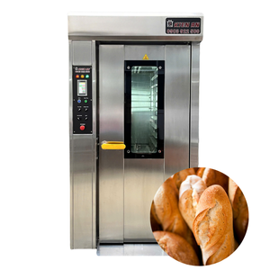 Four rotatif à 16 plateaux haute durabilité avec chariot Altuntop Four à pain à gaz Logo personnalisé 380V 220V Four à pizza Fabricant - Product Image 1