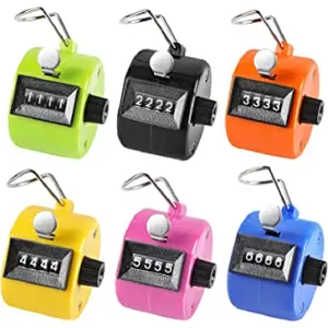 Hochwertiges Material Hand Tally Counter Digit Number Lap Counter Manueller mechanischer Clicker mit Fingerring für Sportspiele