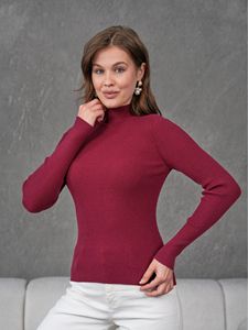 Women Turtleneck Sweater Long Sleeves Fit Warm Custom Make Multicolored Pullover - Product Image 3