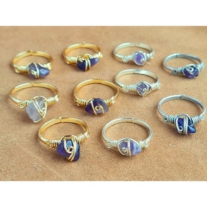 Trendy Fashion <b>Rings</b> with Gold and Silver Plating Natural Stone Detail for Resale - Product Image 1