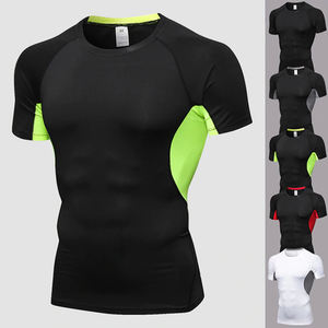 2025 nouveaux hommes course Gym T-Shirt musculation Compression à manches courtes vêtements de sport pour la gymnastique - Product Image 3