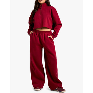 100% algodón nueva ropa de calle chándal mujer 2025 invierno Elegante ropa deportiva conjuntos de mujer 100% algodón conjuntos de dos piezas - Product Image 4