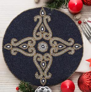 Vintage Embroidery Beaded <b>Place</b> <b>Mats</b> Eco-Friendly Durable Handmade Home Wedding Hotel <b>Table</b> Decor - Product Image 4