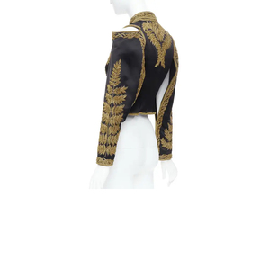 Dernière veste d'hiver avec motif solide de broderie de lingots vintage et veste brodée de service OEM à col montant - Product Image 3