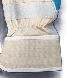 Guantes de seguridad para el trabajo industrial Forro de algodón de cuero dividido de doble palma Transpirable Suave Flexible Durable para soldadura Antideslizante - Product Image 4