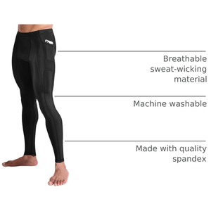 Leggings de yoga à taille élastique, leggings de fitness ajustés pour hommes, séchage rapide, respirant, pantalon d'entraînement, évacuation de l'humidité, pantalon de course - Product Image 5