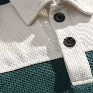 Ropa de hombre de manga corta transpirable de secado rápido informal en blanco de grado superior de poliéster al por mayor polo estampado personalizado OEM - Product Image 4