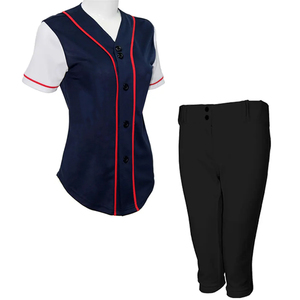 Ensemble d'uniformes de softball imprimés sur mesure, dernier design, vêtements de sport baseball et softball, multicolores, anti-UV, respirants - Product Image 4