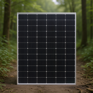 Panneau solaire HJT bifacial 595W - Panneau solaire monocristallin à demi-cellules noir pour usage industriel - Product Image 3