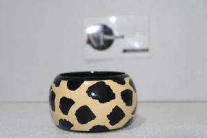 Brazalete de madera de color en color amarillo Brazalete de madera en diseño de patrón de guepardo Nuevo diseño elegante de moda para mujeres Tradnary - Product Image 5