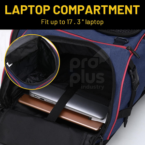 PROPLUS INDUSTRY Durable Polyester Fabric Easy-Carry Handles <b>Basketball</b> Equipment Bag for Players Ventilated <b>Shoe</b> Section 50-70L - Product Image 6