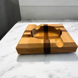 Cendrier en bois artisanal de luxe |   Cendrier en bois massif naturel pour cigarettes et cigares |   Accessoires de fumage écologiques pour la maison - Product Image 3