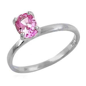 925 Sterling Silver Highly Polished Pink Topaz Dainty Simple Fashion <b>Ring</b> for <b>Women</b> Elegant Gemstone Jewelry Daily Wear Gifting - Product Image 3