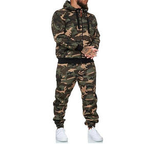 Conjunto Deportivo con Capucha para Hombre, Sudadera con Cierre Completo, Pantalones Joggers, Transpirable, Informal, para Otoño, 100% Poliéster, Corte Regular - Product Image 1