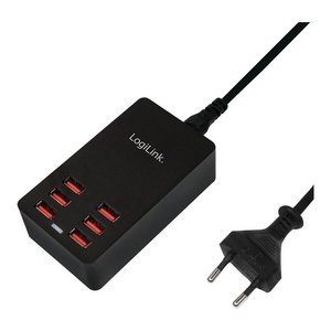 Chargeur USB LogiLink 6 ports 32W noir type A multifonction - Product Image 1