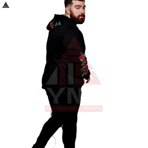 Nouveauté : Sweat à capuche en coton brodé pour homme – Haut basique en mélange de coton de haute qualité avec broderie - Product Image 6