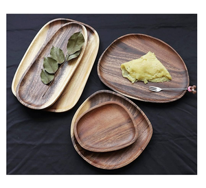 Bandeja de servicio de madera de diseño Popular para taza de té y café Bandeja de servicio Bandeja decorativa para cocina Sala de estar - Product Image 4