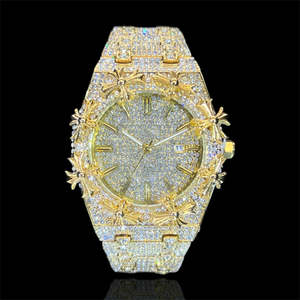 Reloj BRIVA JEWELS Shanghai de 44 mm, Chapado en Oro, Acero Inoxidable, Cruz Real, Cuarzo Analógico-Digital, Resistencia al Agua 3BAR - Product Image 1