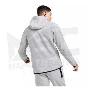 Survêtement de football pour homme, Logo personnalisé, technologie, polaire, fermeture éclair, uni, survêtement d'hiver chaud. - Product Image 3