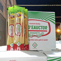 Pâtes de farine de blé dur de qualité supérieure certifiées ISO 9001/HALAL égyptiennes EL-D'EAUCTOR, boîte de 450 g |   Spaghetti 1,2 mm et macaronis en vrac