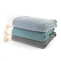 Serviette de bain Fouta en coton biologique 100% premium, serviette de plage tissée unie, écologique, antimicrobienne, en coton turc