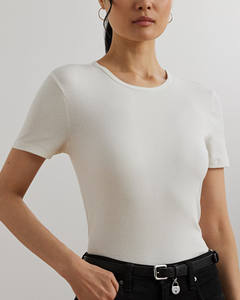 Camiseta de gran tamaño a la moda para mujer, ropa de calle personalizada, camiseta informal de moda OEM, ropa de verano lisa, venta al por mayor, alta calidad - Product Image 4