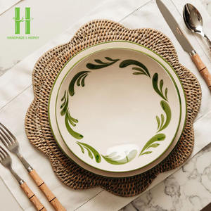 BEST SELLER Handmade Natural Woven Rattan Flower <b>Placemat</b> For Home Decor And Restaurant Decoration Made In Vietnam - Product Image 2