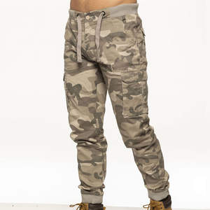 กางเกงคาร์โก้ลำลองผู้ชาย ผ้าฝ้าย 100% น้ำหนักเบา กางเกงขายาวสำหรับกิจกรรมกลางแจ้ง เอวสูง ทรงตรง สไตล์ทหาร ติดกระดุม - Product Image 1